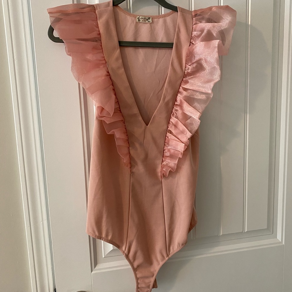 Free People Tulle Bodysuit